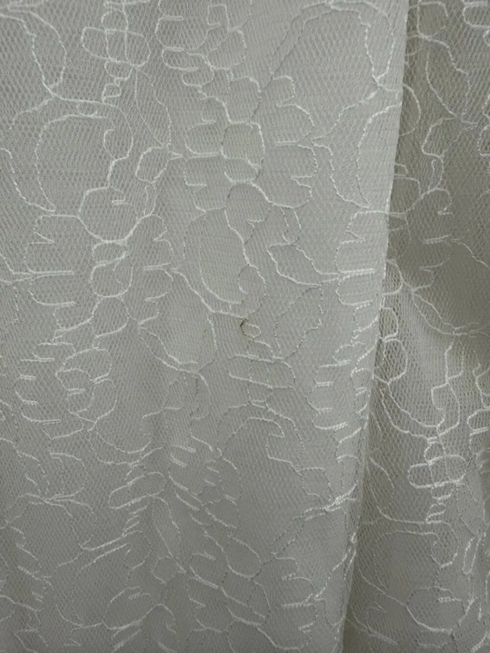 NWT Trish Scully KATRINA GOWN WHITE Size 14 LACE WEDDING Cap Sleeves